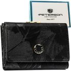 Portfel, czarny, skóra ekologiczna, Peterson