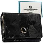 Portfel, czarny, skóra ekologiczna, Peterson