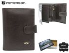 Portfel, czarny, skórzany, Peterson