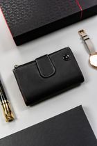 Portfel, czarny, skórzany, Peterson