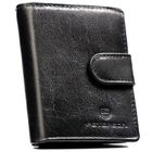 Portfel, czarny, skórzany, Peterson