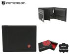 Portfel, czarny, skórzany, RFID, Peterson