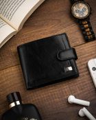 Portfel, czarny, skórzany, RFID, Rovicky