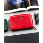 Portfel, czerwony, skóra ekologiczna, 4U Cavaldi