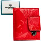 Portfel, czerwony, skóra ekologiczna, Peterson
