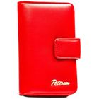 Portfel, czerwony, skóra ekologiczna, Peterson