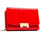 Portfel, czerwony, skóra ekologiczna, Peterson