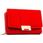 Portfel, czerwony, skóra ekologiczna, Peterson