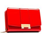 Portfel, czerwony, skóra ekologiczna, Peterson