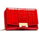 Portfel, czerwony, skóra ekologiczna, Peterson