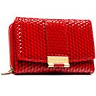 Portfel, czerwony, skóra ekologiczna, Peterson