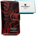 Portfel, czerwony, skóra naturalna i ekologiczna, Peterson