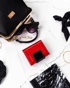 Portfel, czerwony, skórzany, Peterson