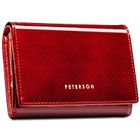 Portfel, czerwony, skórzany, Peterson
