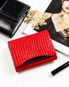 Portfel, czerwony, skórzany, RFID, Peterson