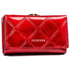 Portfel, czerwony, skórzany, RFID, Peterson