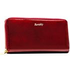 Portfel, czerwony, skórzany, RFID, Rovicky