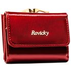 Portfel, czerwony, skórzany, Rovicky