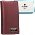 Portfel, fioletowy, skóra naturalna i ekologiczna, Peterson