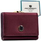 Portfel, fioletowy, skóra naturalna i ekologiczna, RFID, Peterson