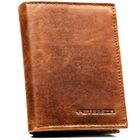 Portfel, jasnobrązowy, skórzany, RFID, Peterson