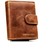 Portfel, jasnobrązowy, skórzany, RFID, Peterson