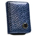 Portfel, niebieski, skóra naturalna i ekologiczna, Peterson