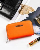 Portfel, pomarańczowy, skóra ekologiczna, Cavaldi