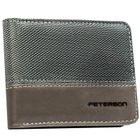 Portfel, szary, skóra ekologiczna, RFID, Peterson