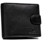 Portfel z brelokiem, czarny, skórzany, Peterson