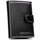 Portfel z brelokiem, czarny, skórzany, Peterson