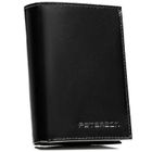 Portfel z brelokiem, czarny, skórzany, Peterson