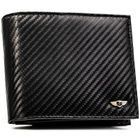 Portfel z brelokiem, czarny, skórzany, Peterson