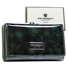 Portfel, zielony, skóra ekologiczna, Peterson
