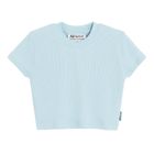 Prążkowana koszulka crop top z modalem NOWEAR