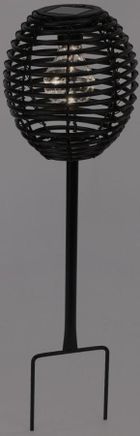 ProGarden, lampa solarna, czarna, 15-52 cm