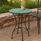 Progarden, ogrodowy stolik kawowy, metalowy, z mozaiką w kształcie liści, 60-72 cm