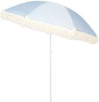 ProGarden, parasol plażowo-ogrodowy z frędzlami, niebieski, 174 cm