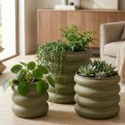 Progarden, zestaw 3 stalowych doniczek na kwiaty