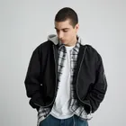 Przejściowa kurtka bomberka unisex z odpinanym kapturem NOWEAR