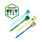 Puckator, Minecraft, długopis z silikonową nakładką, 4 szt.