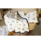 Pulp, Wesoła Zebra, kocyk muślinowy z lamówką, 100-120 cm