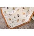 Pulp, Zwierzątka Leśne, kocyk muślinowy z lamówką, 100-120 cm