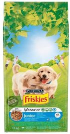 Purina, Friskies Junior 15 kg, baton, 6 szt. karma dla szczeniąt