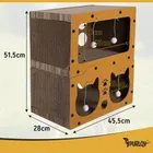 Purlov, drapak dla kota, dwupiętrowy, domek