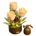 QBI, Blooming Roses, żółte róże, interaktywne klocki konstrukcyjne, 255 elementów