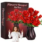 QBI, bukiet czerwonych róż, klocki konstrukcyjne, 443 elementy