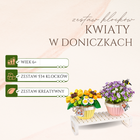 QBI, Kwiaty w doniczkach, żółte i fioletowe, klocki konstrukcyjne, 534 elementów