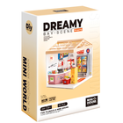 QBI, miniaturowy domek LED, sklep, puzzle 3D, 92 elementów