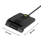 Qoltec, czytnik chipowych kart ID, inteligentny, SCR-0634, USB TYP C